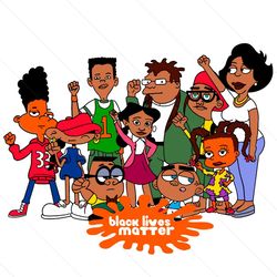 Black Lives Matter 90’s Nick Cartoons Characters, RUGRATS Family,