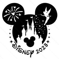 Mickey Ears Tinker Bell Castle 2023 SVG isney Gift Sv