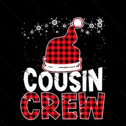 Christmas Cousin Crew Buffalo Plaid Family SVG