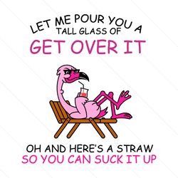 Let Me Pour You A Tall Glass Flamingo Logo SVG