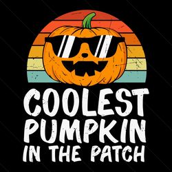 Coolest Pumpkin In Patch Vintage SVG, Halloween SVG
