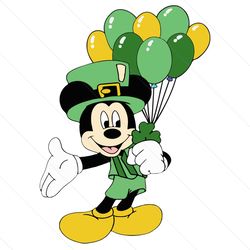 mickey mouse balloons patricks day svg