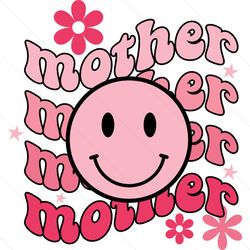 Happy Flower Mothers Day Smiley Face Life SVG