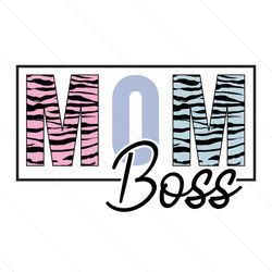 Zebra Plaid Mom Boss Gifts SVG