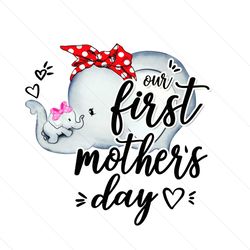First Mother And Baby Elephant Love Gifts PNG