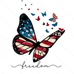 Fourth Of July America Flag Butterfly Free PNG