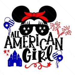 All American Girl SVG, Mouse 4th Of July SVG