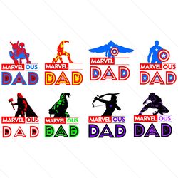 Marvel Ous Dad SVG, Happy Fathers Day SVG