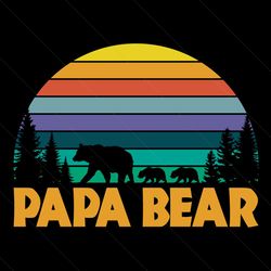 Happy Papa And Children Bear Vintage Life PNG