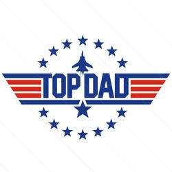 Top Dad Top Gun Logo Metal Print Svg