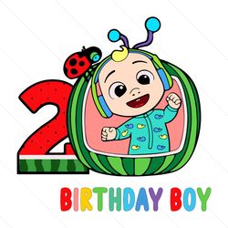 Happy Birthday 2nd Boy Cocomelon SVG, Birthday Baby Cocomelon SVG