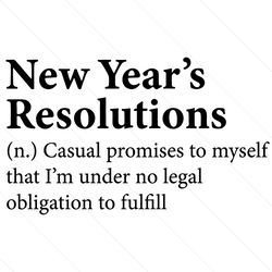 New Years Resolutions Definition SVG