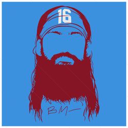 Brandon Marsh Philly Beard SVG