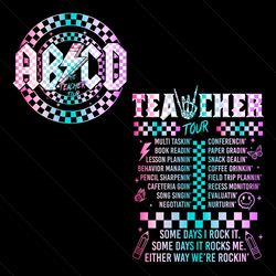 Retro ABCD The Teacher Tour PNG