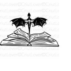 Fourth Wing and Iron Flame SVG: Dragon SVG file for Cricut, Downloadable SVG file, Cricut diy kindle sticker