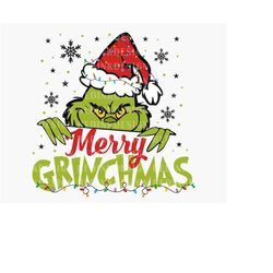Merry Grinchmas SVG, Christmas Svg, Xmas Holiday Svg, Retro Christmas Svg, Grinchmas Lights Svg, Christmas Season Svg, F