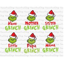 Personalized Grinchmas Family SVG, Christmas Movies, Christmas Family Matching Shirt, Family Sign, Merry Christmas Svg,
