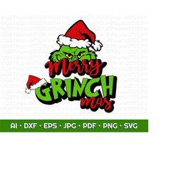 Merry Grinchmas Svg, Christmas Svg, Christmas Grinch, Merry Christmas SVG, Grinch Svg, Christmas Gift, Grinch Heart, SVG