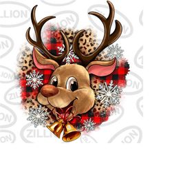 Reindeer Christmas png sublimation design download, Merry Christmas png, Happy New Year png, Christmas background png, s