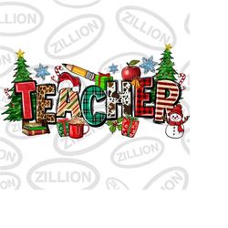 Christmas Teacher png sublimation design download, Merry Christmas png, Happy New Year png, western Teacher png, sublima
