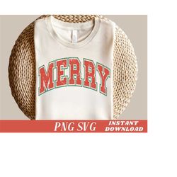 Merry Varsity SVG | Merry Varsity PNG | Christmas Svg | Christmas Png | Christmas Vibes Svg | Christmas Vibes Png | Merr