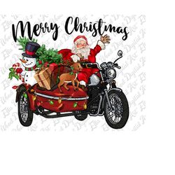 merry christmas motorcycle santa png, merry christmas png, christmas vibes png, christmas gifts png, sublimate designs d