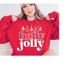 Holly Jolly SVG PNG, Christmas Vibes Svg, Merry Christmas Svg, Funny Christmas Svg, Merry and Bright Svg, Christmas Jump