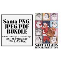 Santa Claus SVG PNG | Digital Download | Taylor Swift Eras Tour Vibes | Christmas Tour | TShirt Design | DTF Transfer Fi