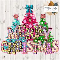 merry christmas - funky christmas - png - sublimation - digital download - digital graphic - pink and teal - marquee lig