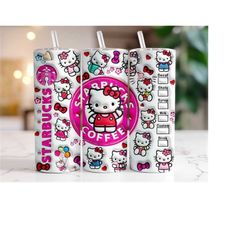 3D Inflated Pink Christmas 20oz Skinny Tumbler Png, Cat Png, Merry Christmas 3D Puff Tumbler, Christmas Movies Png, Cart