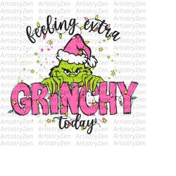 Pink Feeling Extra Gricy Today Png, Christmas Lights, Merry Christmas Png, Retro Christmas Png, Retro Hat Png, Christmas