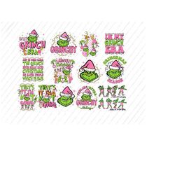Pink Grinch, Christmas PNG Bundle, Christmas Gifts, Christmas png, Christmas png Bundle, grinch, grinch christmas ,grinc