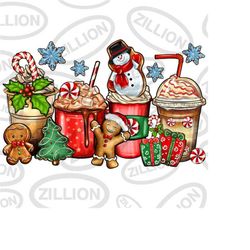 Christmas coffee cups png sublimation design download, Merry Christmas png, Happy New Year png, coffee cups png, sublima