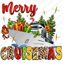 Merry cruisemas png sublimation design download, Merry Christmas png, Happy New Year png, Christmas cruise png, sublimat