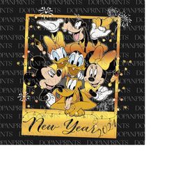 Happy New Year 2024 Png, Mouse And Friends Png, Family Vacation Png, Family Trip Png, Magical Kingdom Png, 2024 New Year