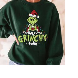 Feeling Extra Grincy Today PNG, Grinc Christmas Png, Retro Christmas Png, Christmas Png, Retro Christmas Shirt Png, Subl