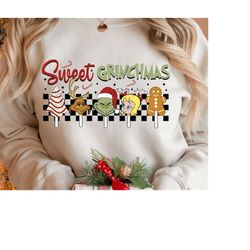 Sweet Grnchmas Png, Merry Grnchmas PNG, Christmas png, Funny Christmas png, Retro Christmas PNG, Sublimation Design, png