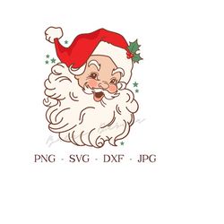 Retro Red Santa Claus SVG PNG, Christmas SVG, Christmas Vintage Svg Png. Christmas Sublimation for Shirt, Christmas Png