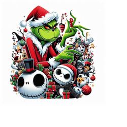 Christmas Grich Svg, Skeleton Nightmare Before Christmas Png, Jack And Grich Png, Christmas Svg, Christmas Gifts, Retro