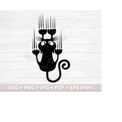 Black Cat Svg Funny Cat SVG Cat Lover Svg Cat Ornament Svg Black Cat Silhouette Svg Cool Cat Svg Cat Vector Clipart - In