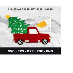 Christmas Truck Gift Card Holder svg, Christmas Tree Gift Card Holder svg, Christmas Gift Card Holder, Holiday Gift Card
