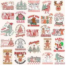 Kids Christmas Svg Png Bundle Christmas Crew Vibes Tree Rolling With Doughmies Let It Snow Little Reindeer Tis The Seaso