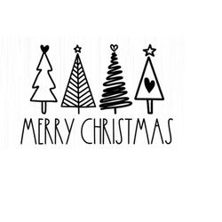 Merry Christmas 3 Svg, Christmas Svg, Digital Cut file, Winter Svg, Merry Christmas Png Svg Dxf, Christmas Tree Svg, Com