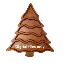 Christmas Tree tray file - digital files ONLY - svg dxf ai eps pdf - designed for CNC router - Instant download - Xmas d
