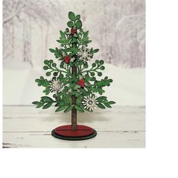 Floral Christmas Tree SVG Digital Download For Glowforge or Laser For 1/8 & 1/4 Material Not a Physical Item Read Item D