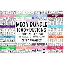 Mega SVG Bundle, T Shirt Designs SVG, Svg Files for Cricut, Silhouette Cut Files, Clipart, Svg for Shirts, Flower svg, C