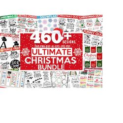 CHRISTMAS ULTIMATE BUNDLE, 460 Designs, Heather Roberts Art Bundle, Christmas svg, Winter svg, Holidays, Cut Files Cricu
