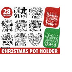 Christmas Pot Holder SVG Bundle, Potholder SVG, Christmas SVG Bundle, Christmas Potholders svg, Kitchen svg, Baking svg,