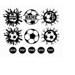 Soccer Svg Bundle, Soccer Ball Monogram Svg, Soccer Designs, Soccer Team Svg, Soccer Ball Svg, Cut File For Cricut, Silh