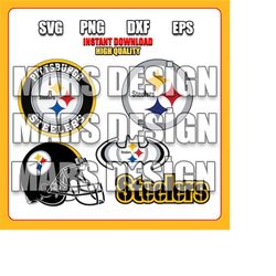 Pittsburgh Steelerrs Football SVG PNG Bundle, svg Sports files, Svg For Cricut, Clipart, Football Cut File, Layered SVG